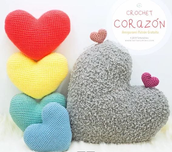 Patrón gratis corazón amigurumi