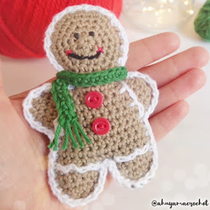 patrón gratis galletas jengibre amigurumi crochet