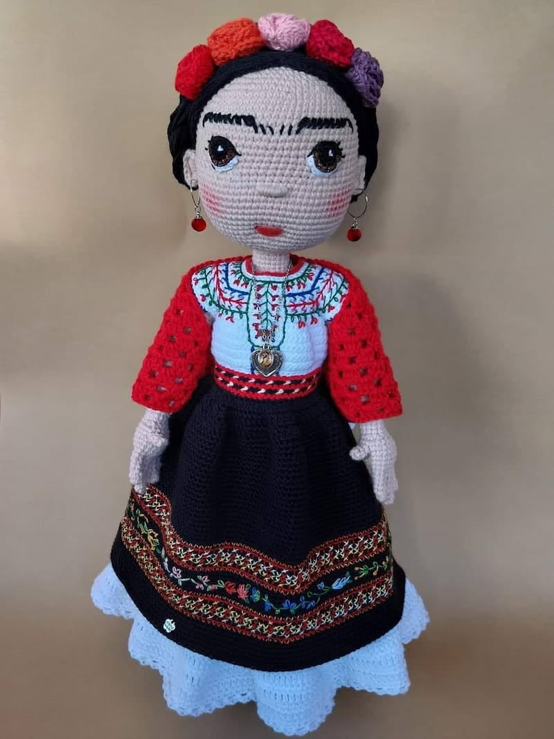 Patrón gratis Frida Kahlo amigurumi