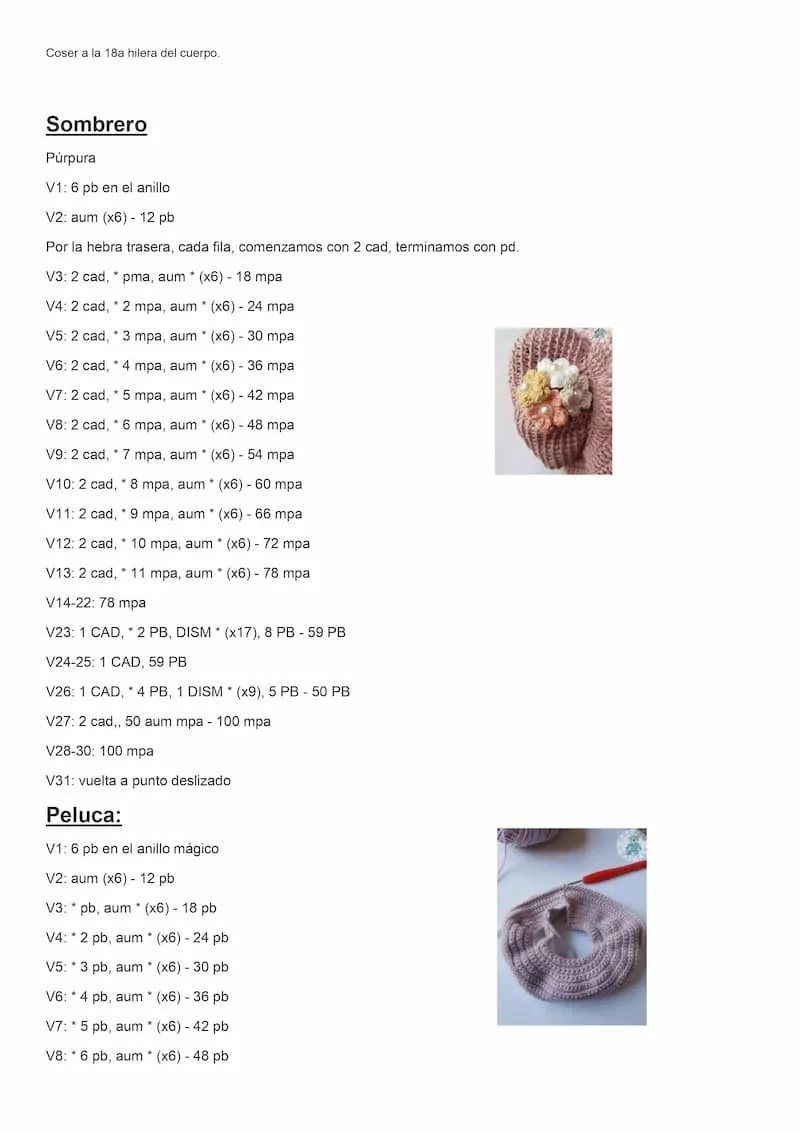 Patrón español Muñeca Emma 3