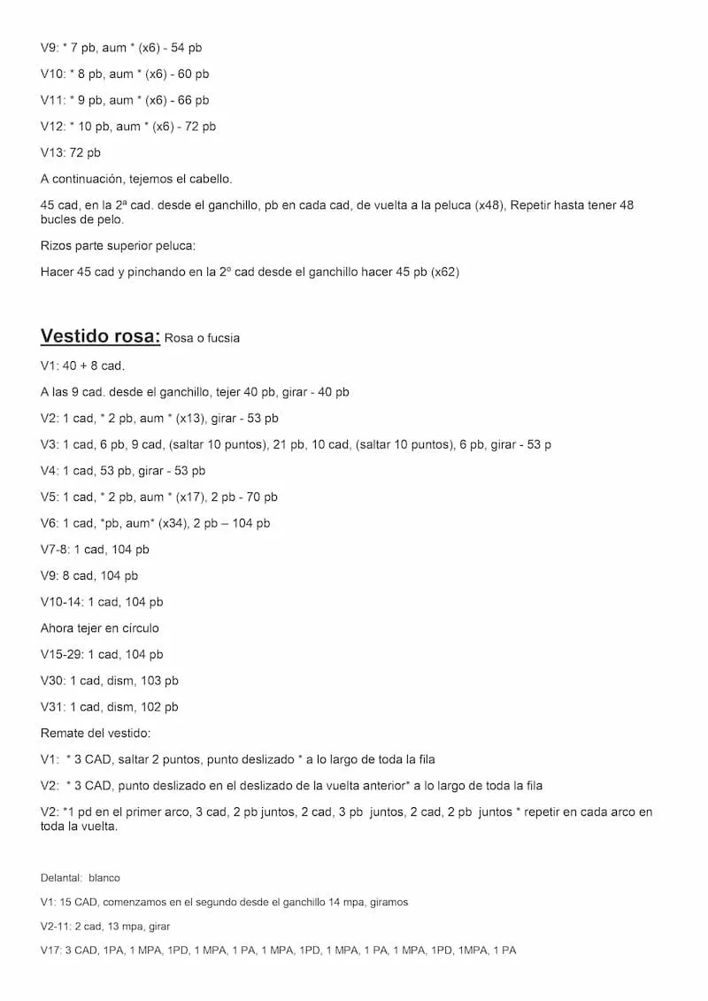 Patrón español Muñeca Emma 4