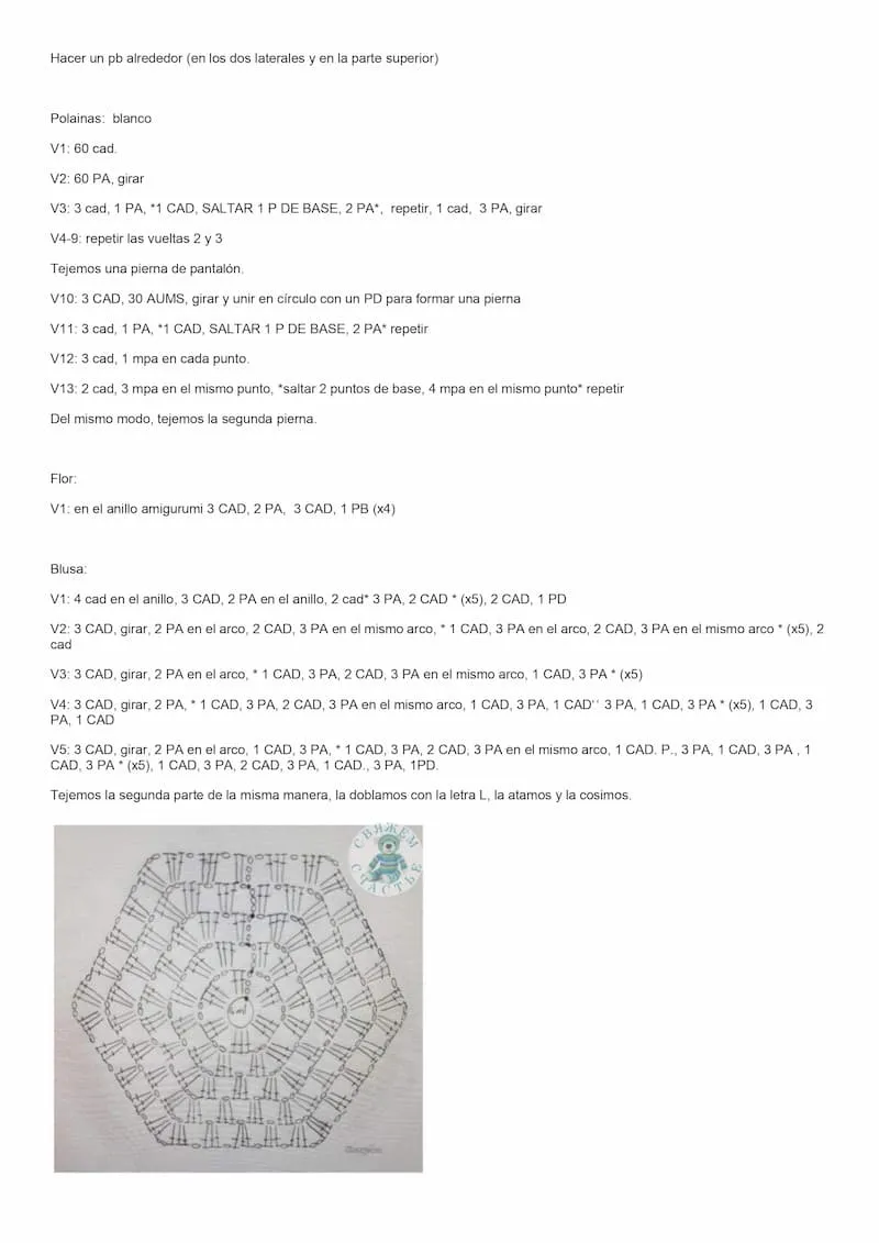 Patrón español Muñeca Emma 5