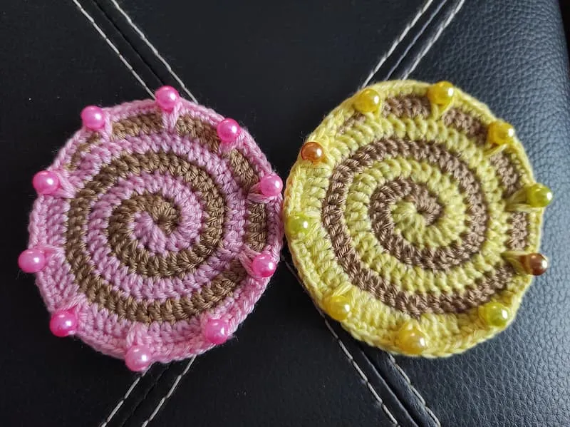 patrón gratis posavasos bolitas