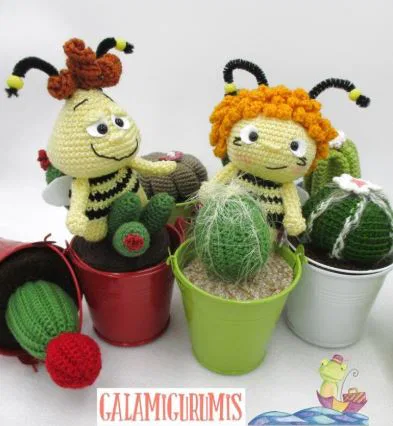 Patrón gratis abeja Maya y Willy amigurumis