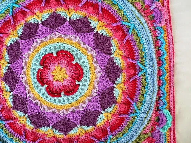 Patrón gratis alfombra mandala