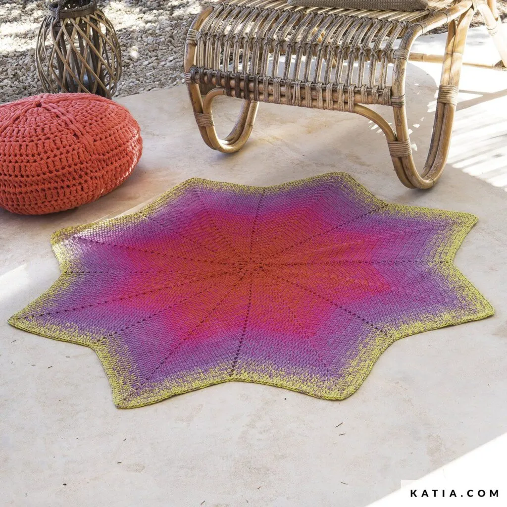 Patrón gratis alfombra crochet