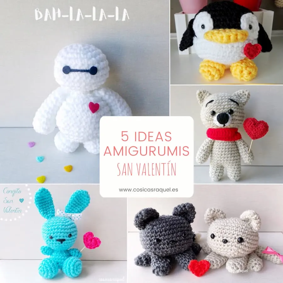 Patrón gratis amigurumis San Valentín crochet