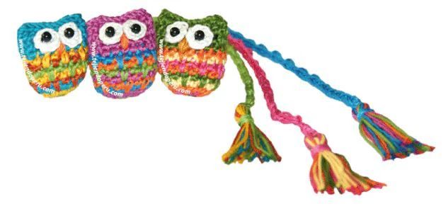 patrón amigurumi crochet buho marcador libros
