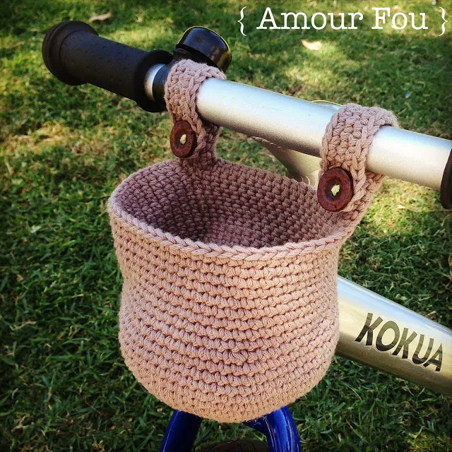 Patrón gratis canasta bici infantil crochet