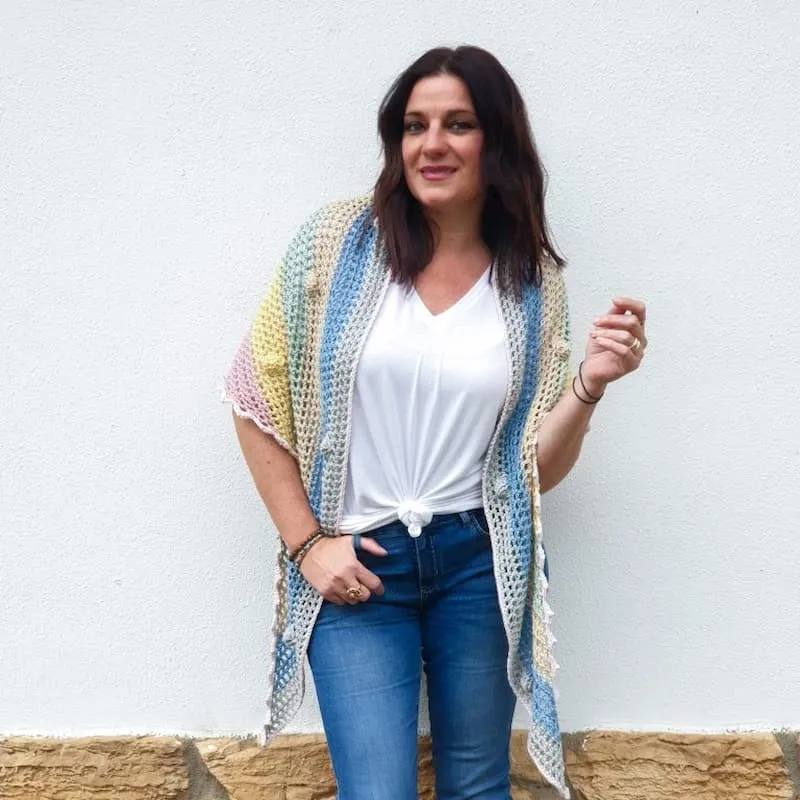 Patrón gratis chal burbuja crochet