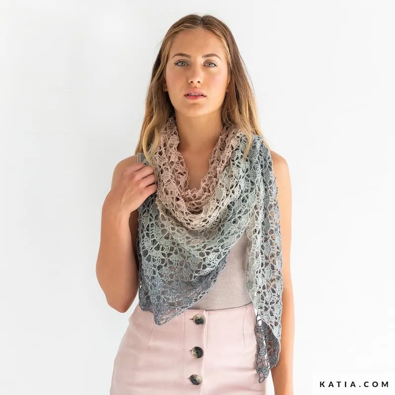 Patrón gratis chal crochet