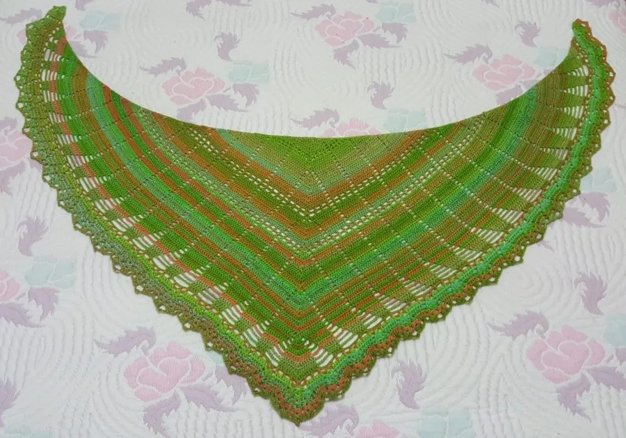 Patrón chal Koral crochet