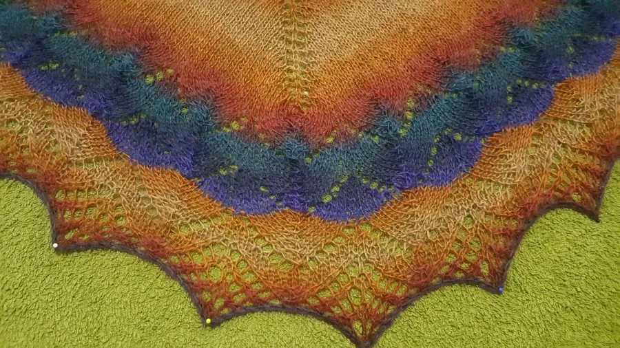 Chal Travelling Woman dos agujas