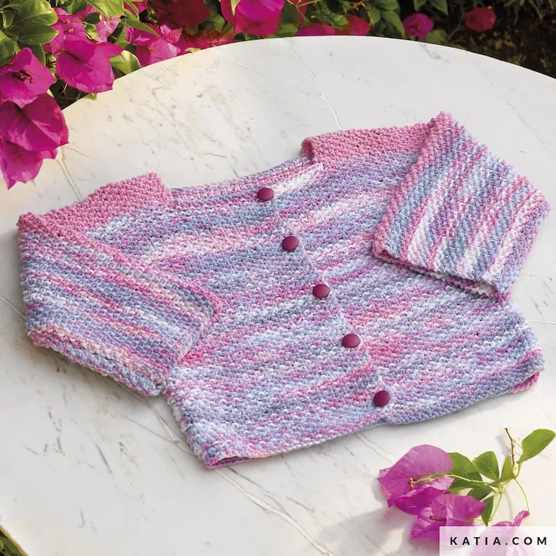 Patrón gratis chaqueta bebé dos agujas