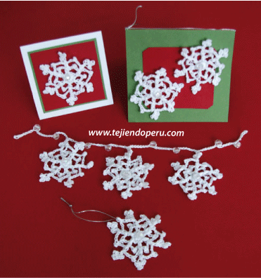 Patrón gratis copos nieve crochet