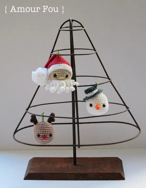 Patrón gratis decoraciones navideñas crochet