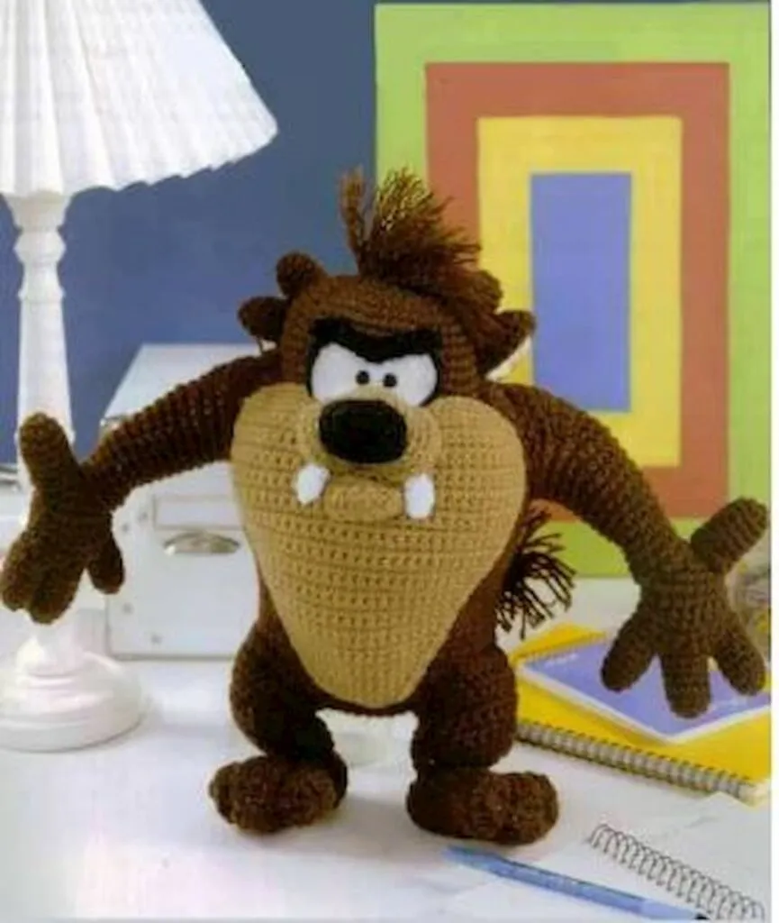 Patrón gratis de demonio de Tazmania TAZ amigurumi crochet