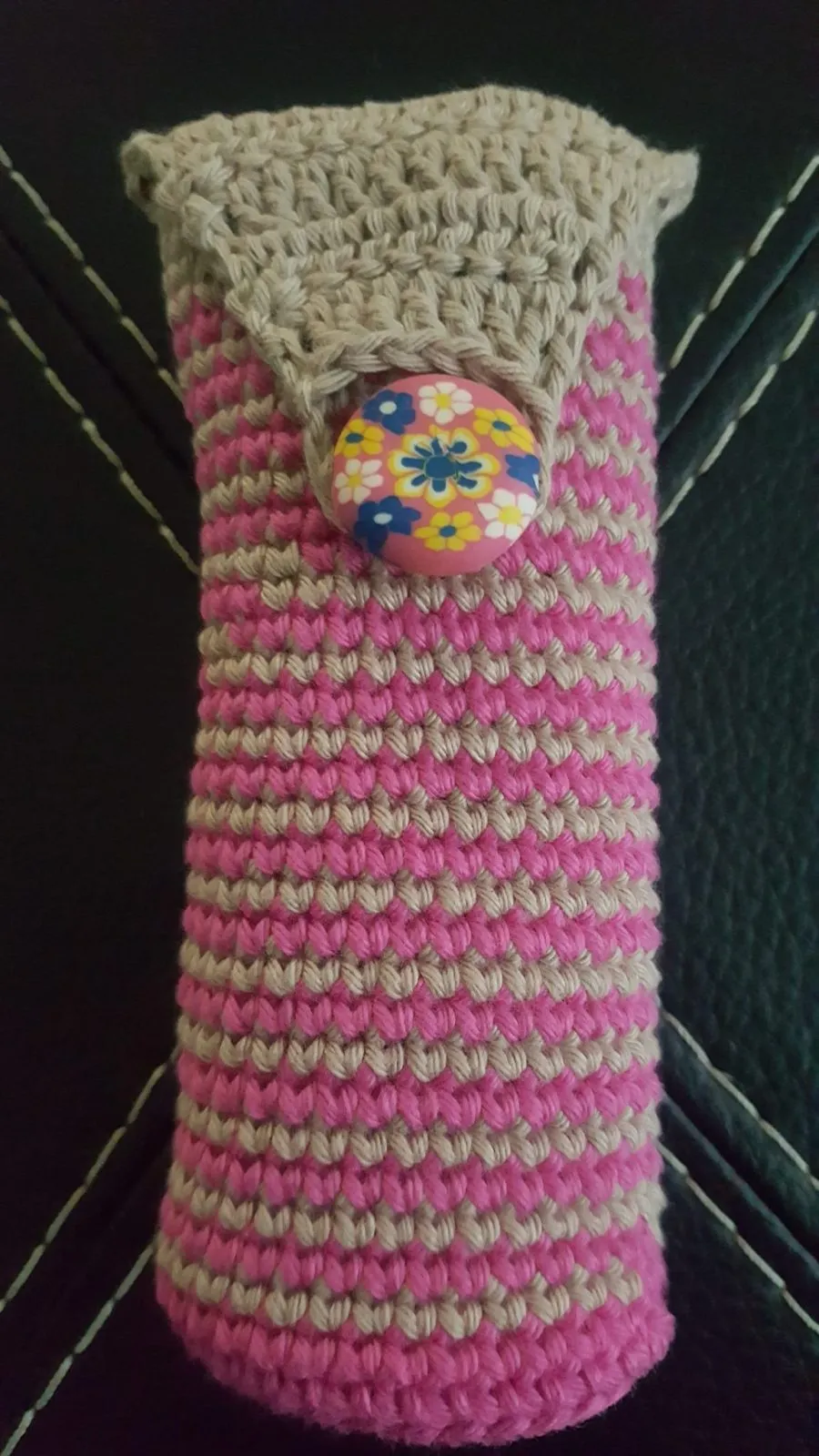 Funda cargador móvil crochet
