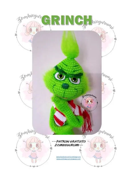 Grinch navideño amigurumi