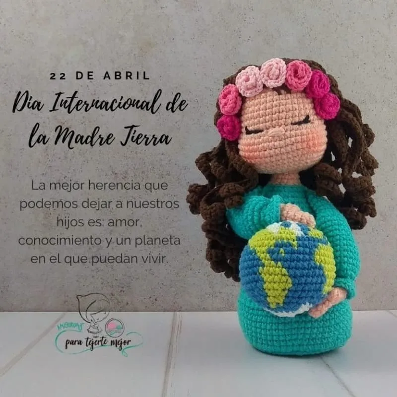 Muñeca Gaia Madre Tierra amigurumi crochet