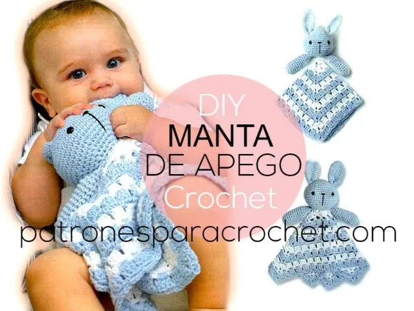 Patrón gratis manta apego conejo