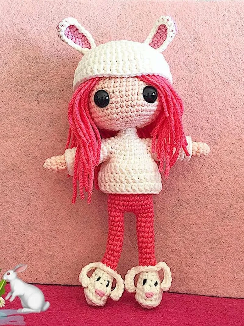 Patrón gratis muñeca conejito amigurumi
