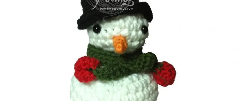 Patrón gratis muñeco nieve amigurumi