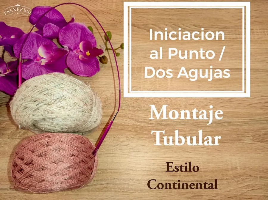 Montaje punto elástico tubular dos agujas