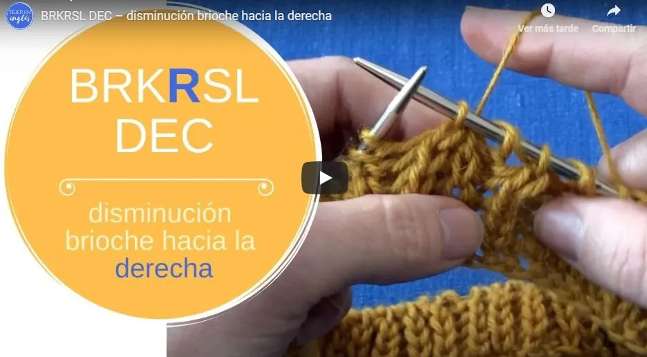 Punbo brioche BRKRSL DEC dos agujas