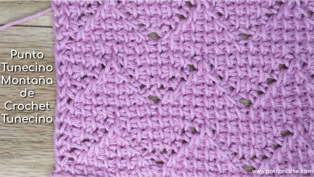 Punto tunecino montaña de crochet