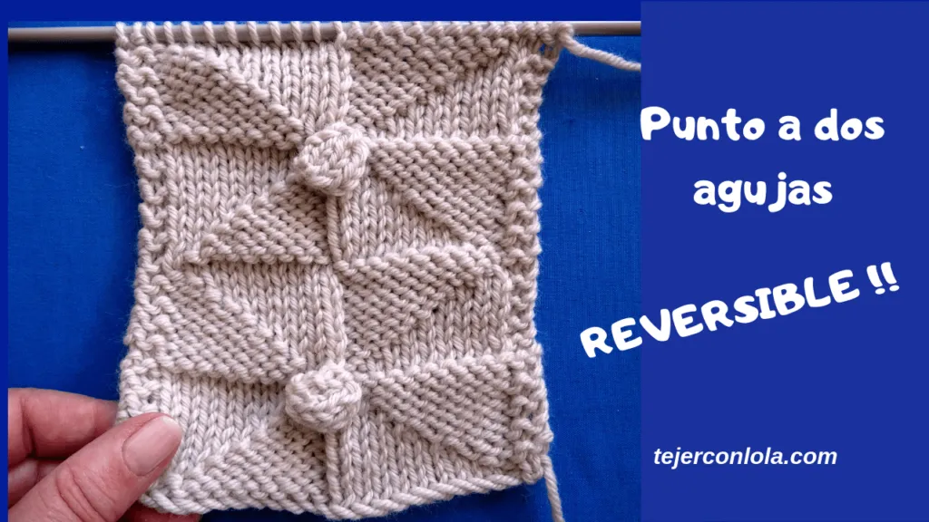 Punto cuadrado con bodoque dos agujas