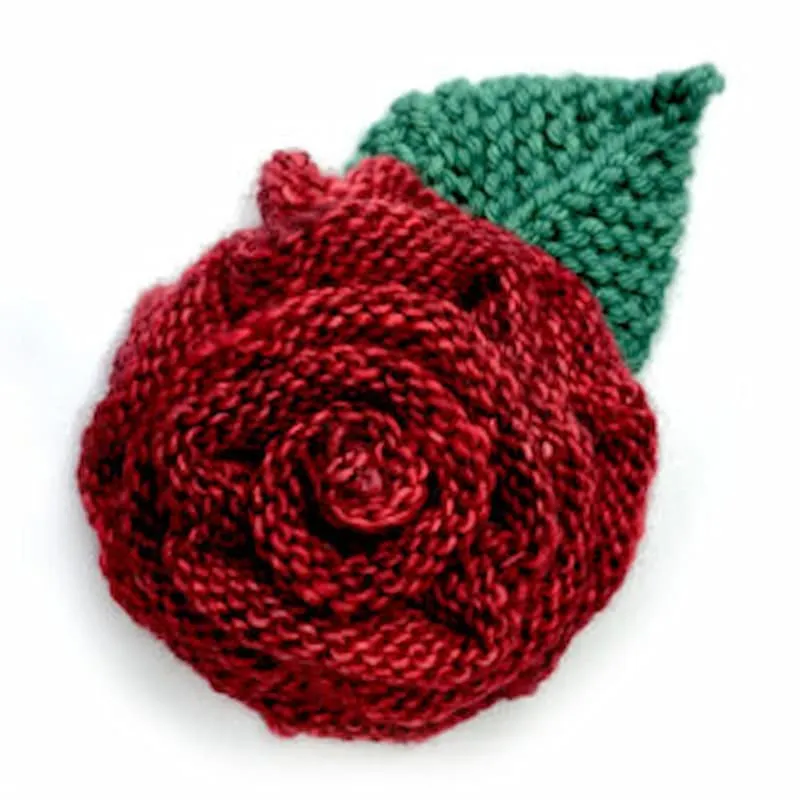 Patrón gratis rosa dos agujas