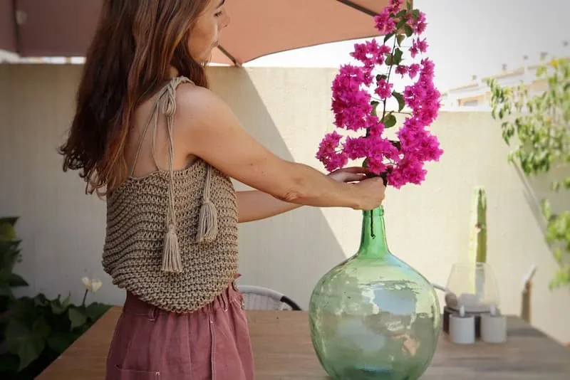 Patrón gratis Top Bobo a dos agujas