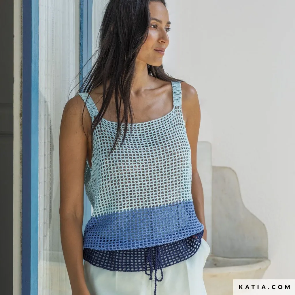 Top o camiseta Panamá crochet