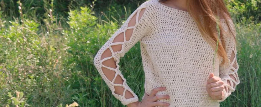 Patrón gratis blusa o camiseta abierta crochet