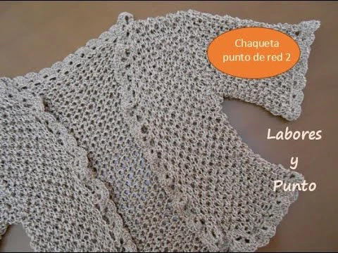 Chaqueta o rebeca fiesta dos agujas