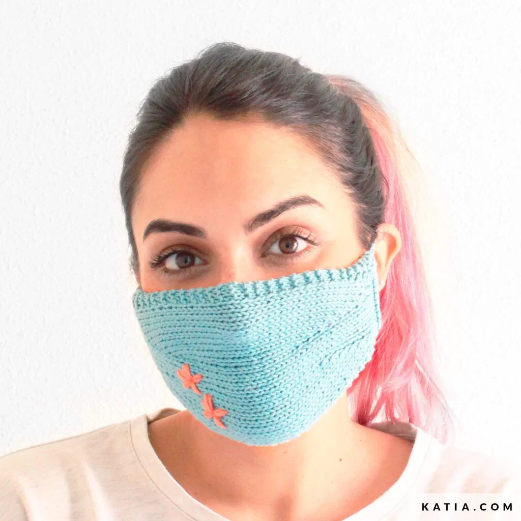 Patrón gratis Cubre mascarilla dos agujas