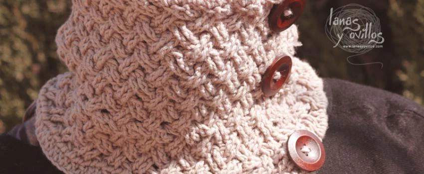 Patrón gratis cuello crochet punto celta