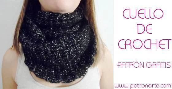 Patrón gratis Cuello crochet a punto canasta
