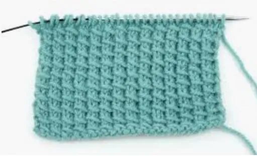 Punto bambú a dos agujas