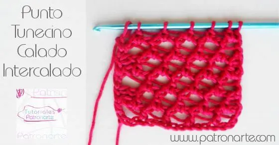 Punto tunecino calado intercalado