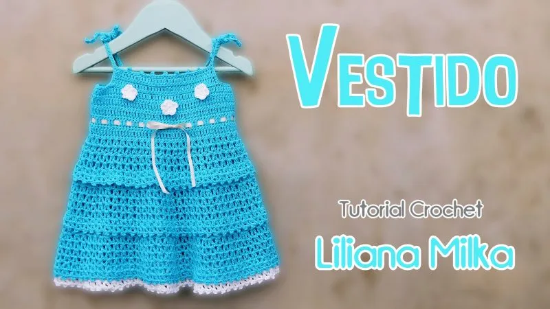 Patrón gratis Vestido bebé crochet punto V