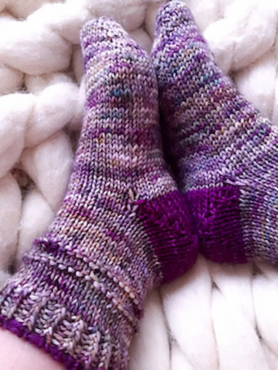 Patrón gratis calcetines dos agujas