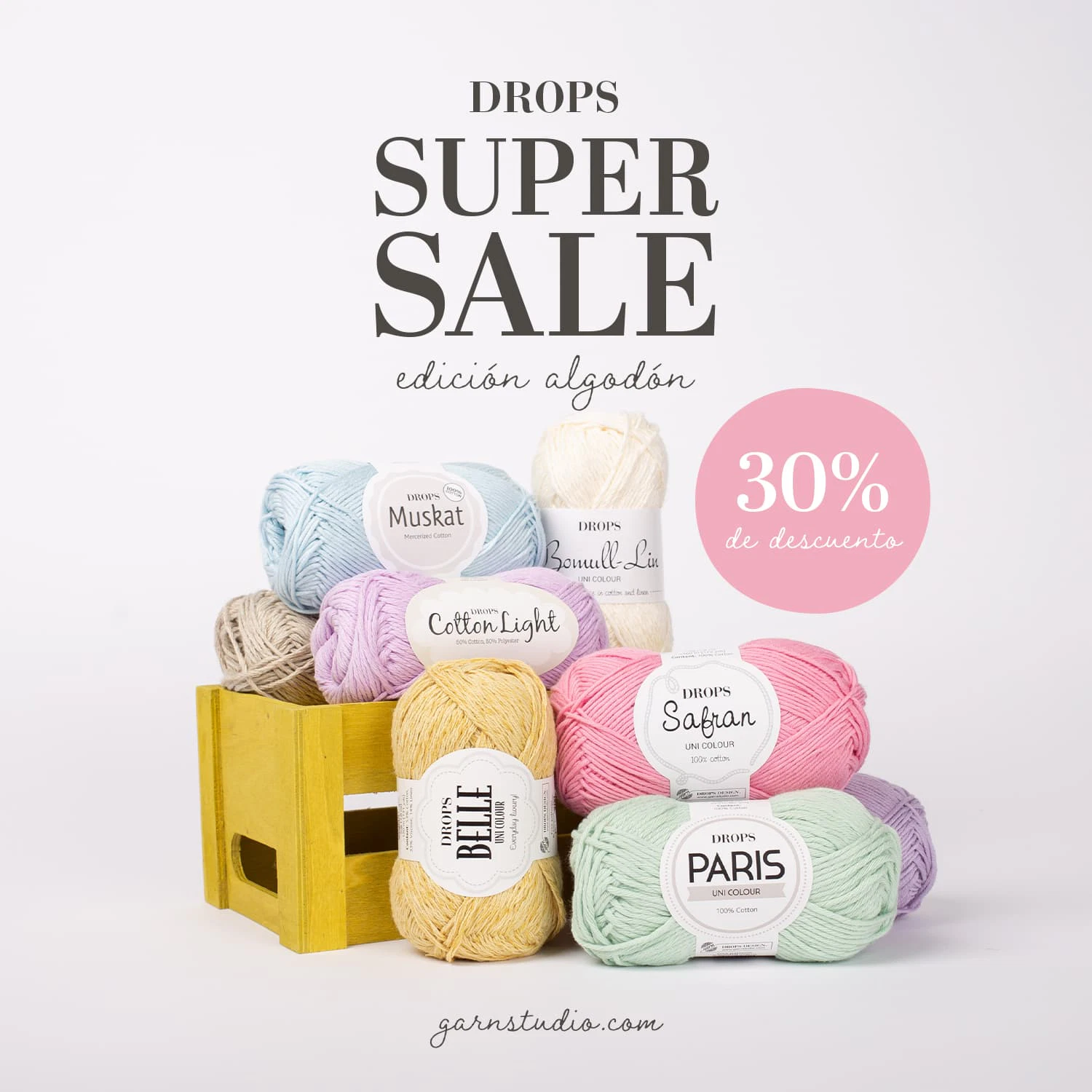 Oferta drops algodones 30%