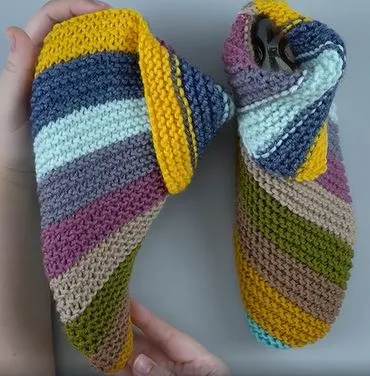 Patrón gratis pantuflas brillantes