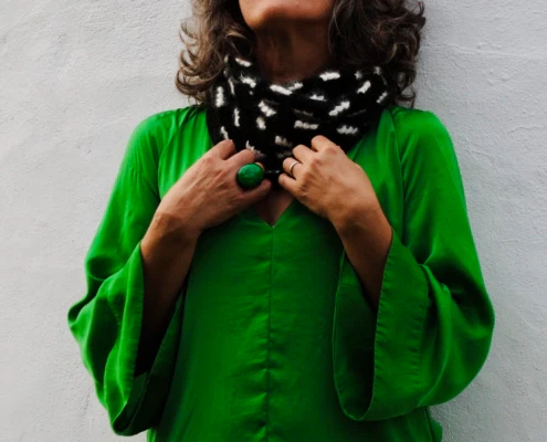 Patrón gratis cuello Géminis crochet