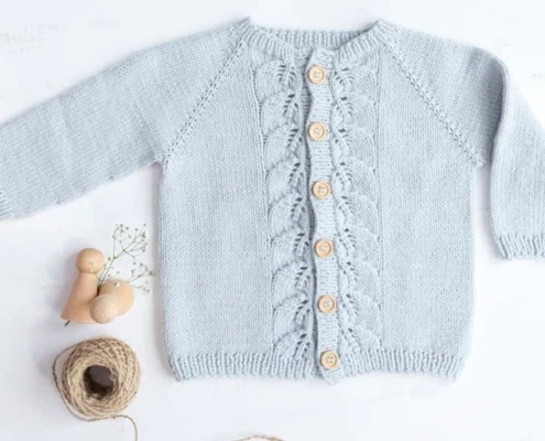 Chaqueta hojas dos agujas