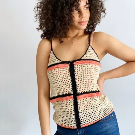 Kit Teje Conmigo Top Vintage crochet