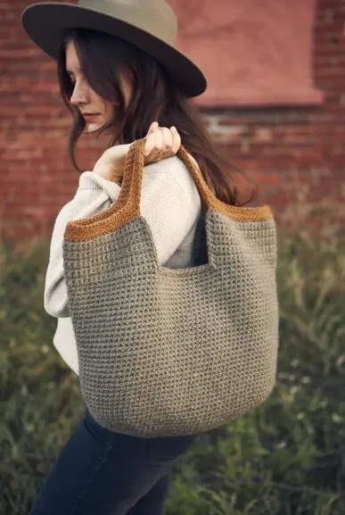 Patrón gratis Bolso cartera sofisticada Hobo crochet