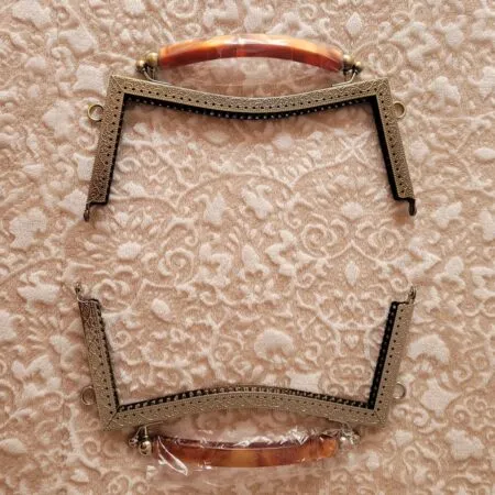 Boquilla asa marrón plata y bronce